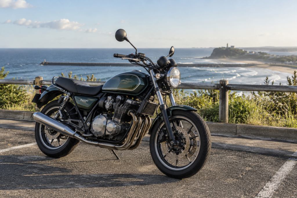 Newcastle — AI illustration of a motorcycle in Australia