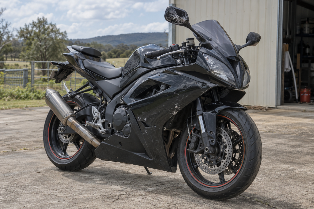 Sell Damaged Motorcycle — AI illustration of a motorcycle in Australia