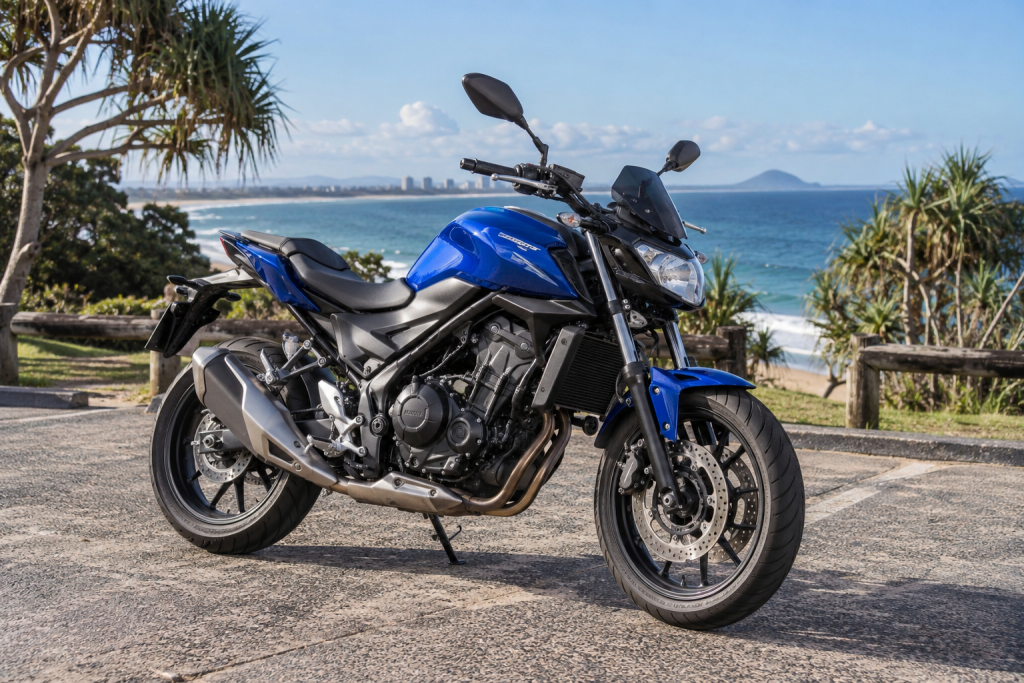 Sunshine Coast — AI illustration of a motorcycle in Australia